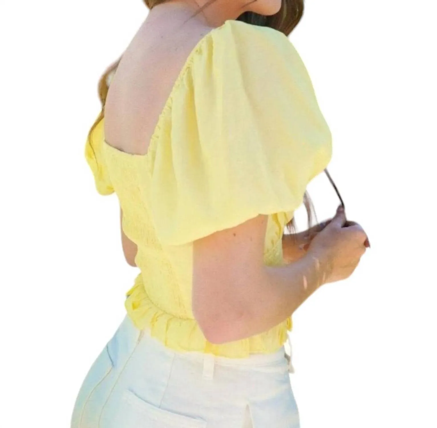 2.7 August Apparel - Puff Sleeve Top