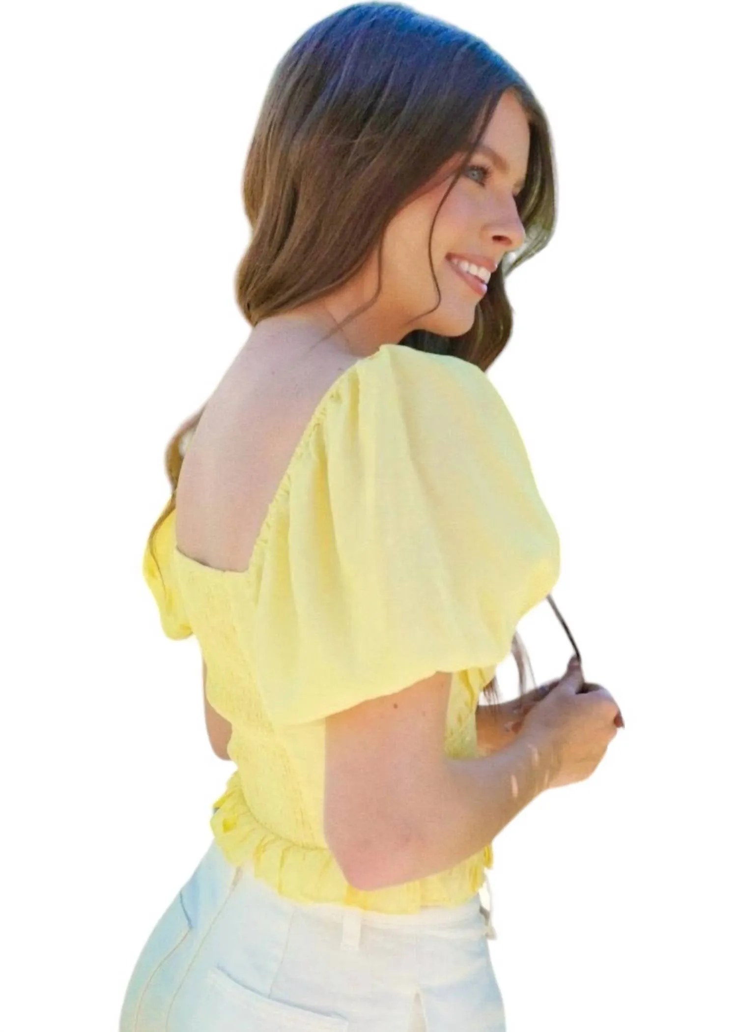 2.7 August Apparel - Puff Sleeve Top