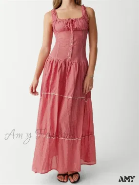 Amy Fashion - Women Summer Sleeveless  Tank Casual Plaid Print Ruffles Party Cocktail Beach Street Ruched Vestidos