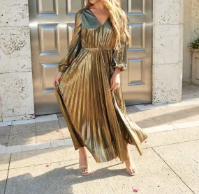 Angel Pleated Maxi Dress
