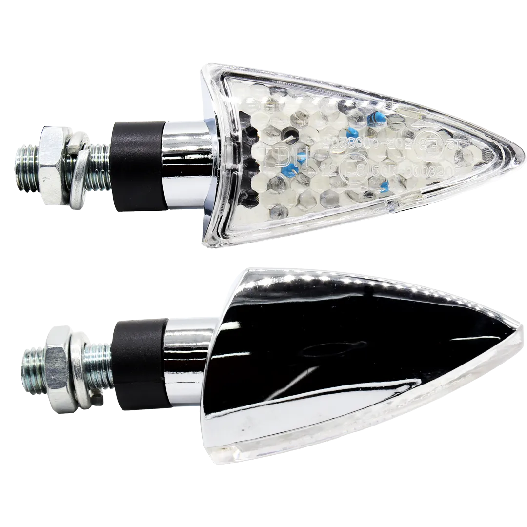 Arrowhead Led Indicator Short Stem Chrome (Pair)