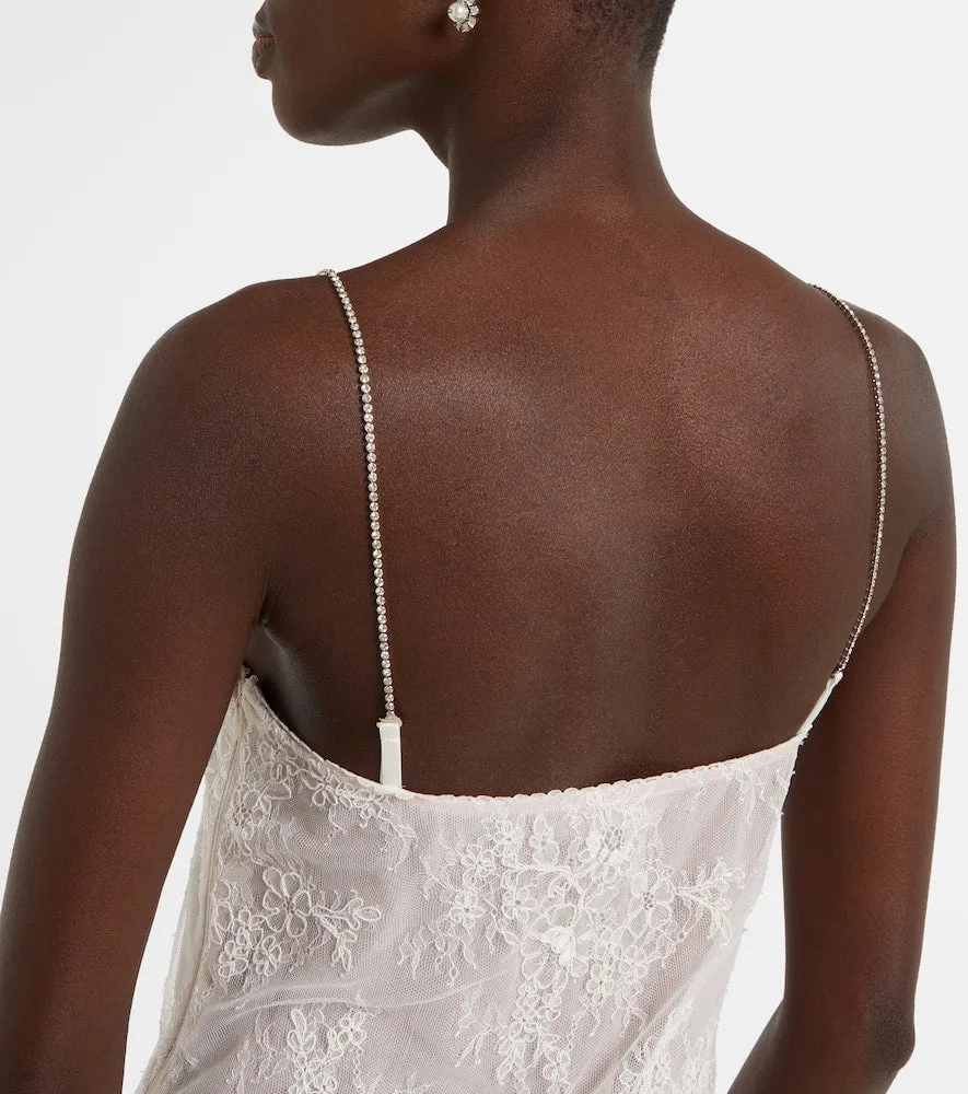 Blumarine Rebrode embellished lace maxi dress