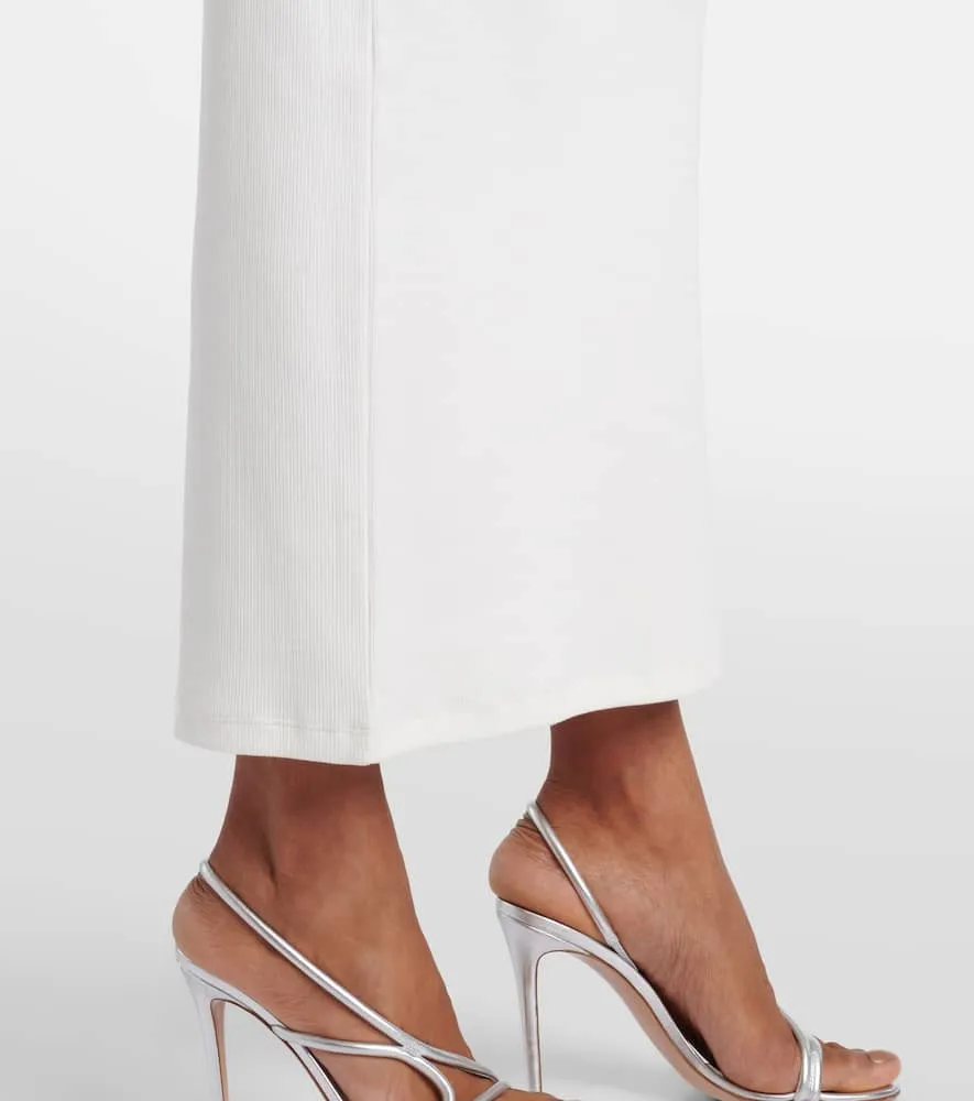 Blumarine Ribbed-knit cotton jersey maxi dress