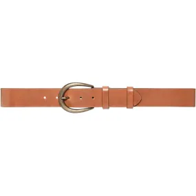 Classy belt in soft leather / 15864 - Cognac