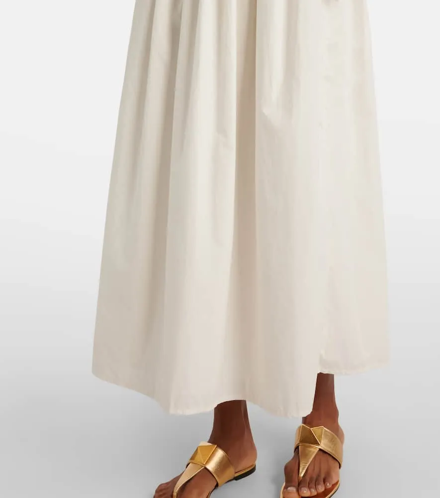 Faithfull Shirred cotton maxi dress