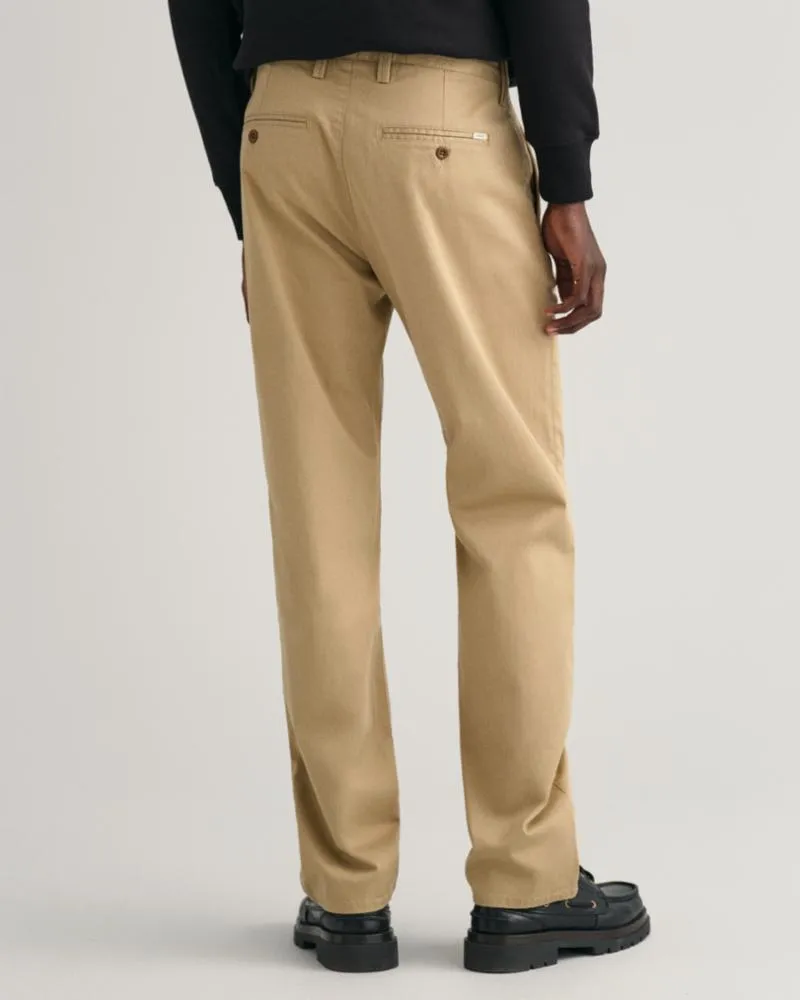 Gant Apparel Mens REGULAR TWILL CHINOS 248/DARK KHAKI