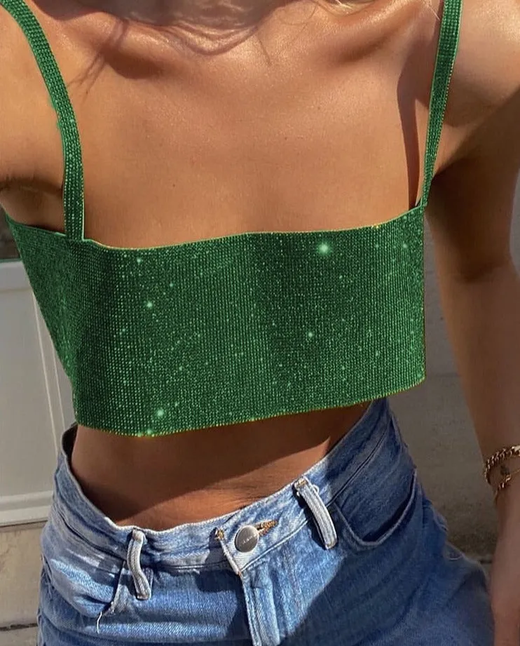 GLITTER CROP TOP