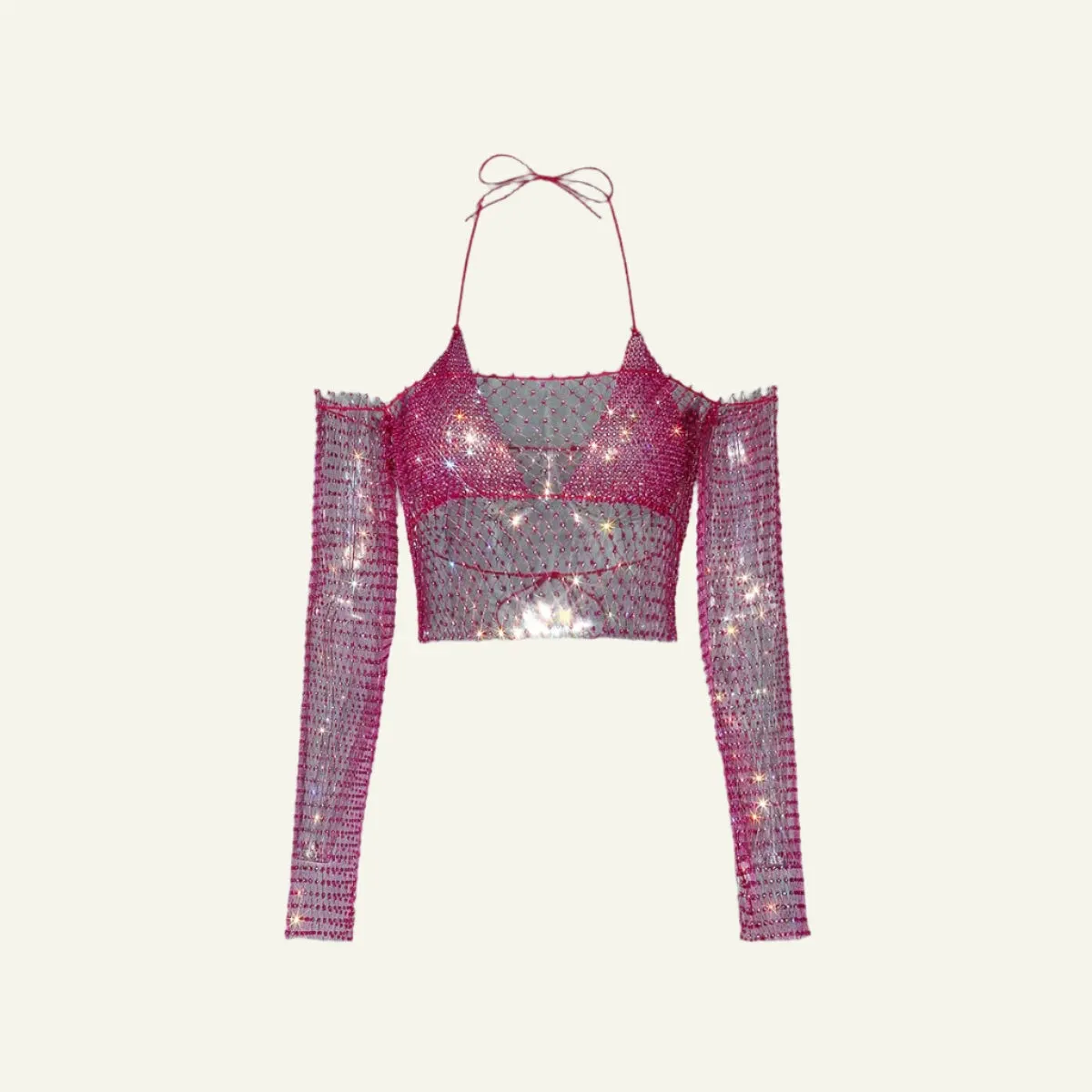Glitter Mesh Sling Top