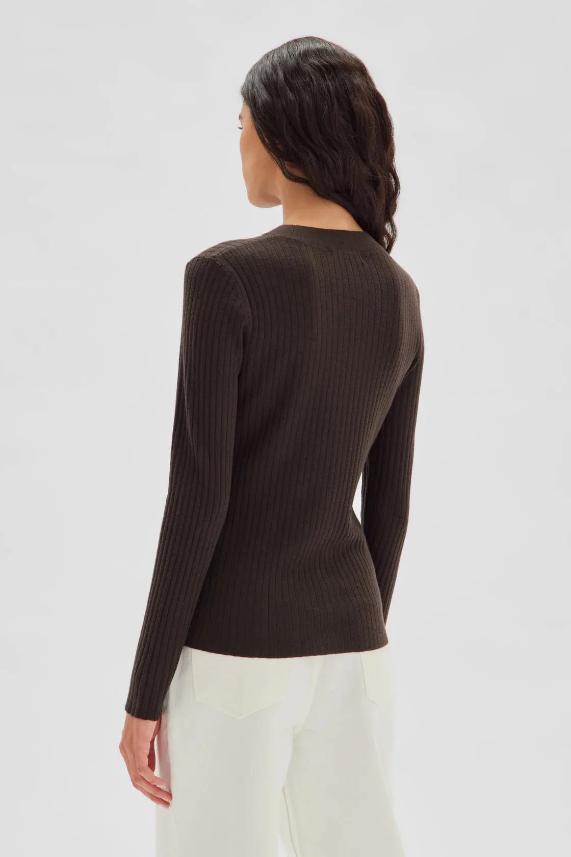 MIA LONG SLEEVE KNIT | COCOA