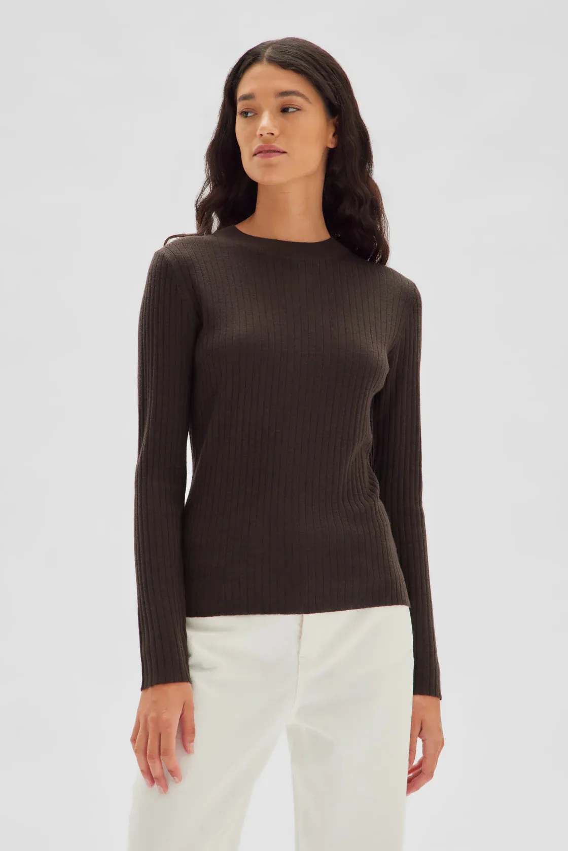 MIA LONG SLEEVE KNIT | COCOA