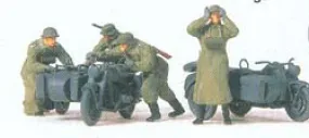 Motorcycle Crew Pushing Motorcycle