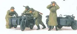 Motorcycle Crew Pushing Motorcycle