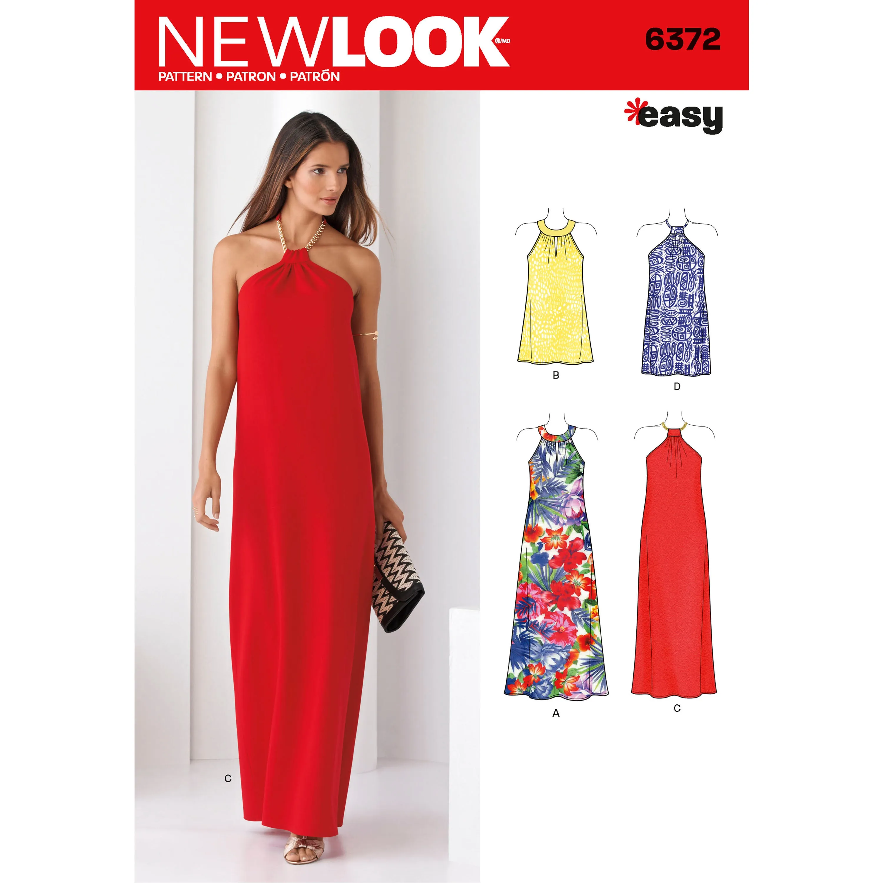 New Look Sewing Pattern 6372 - Misses' Dresses Each in Two Lengths