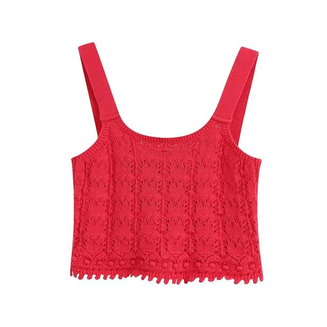 POINTELLE  CROP TOP