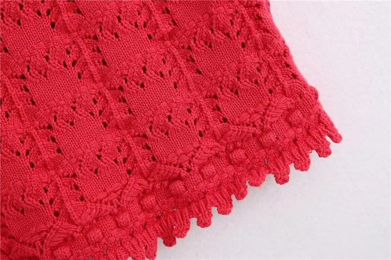 POINTELLE  CROP TOP