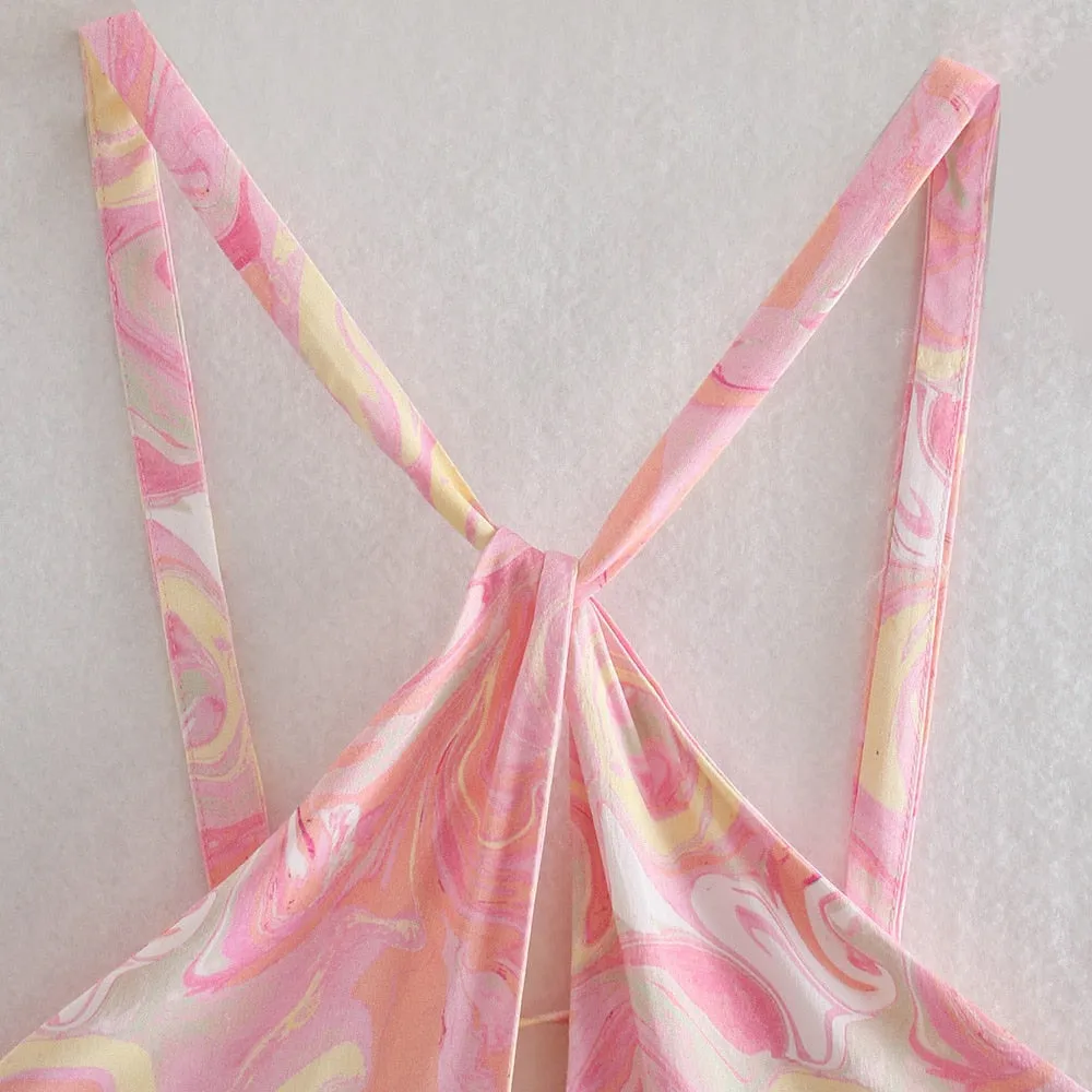TIE-DYE PRINT CROP TOP