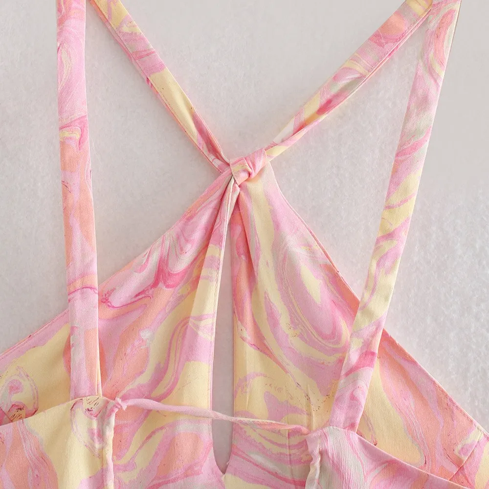 TIE-DYE PRINT CROP TOP