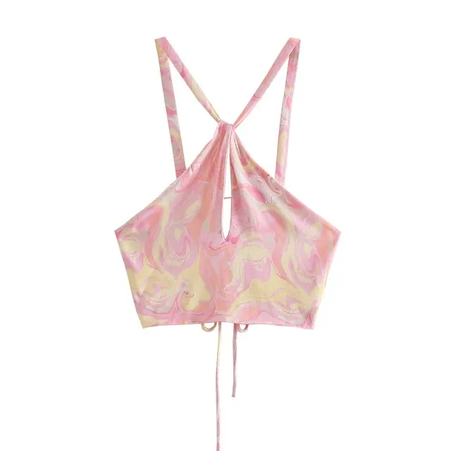TIE-DYE PRINT CROP TOP