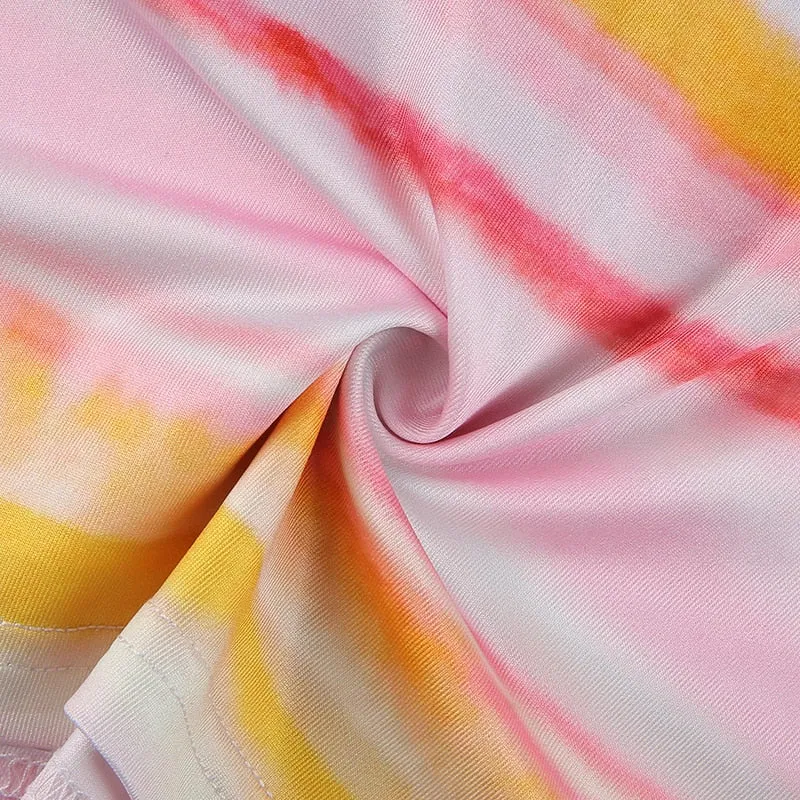 TYE DYE PRINT CROP TOP & PANTS