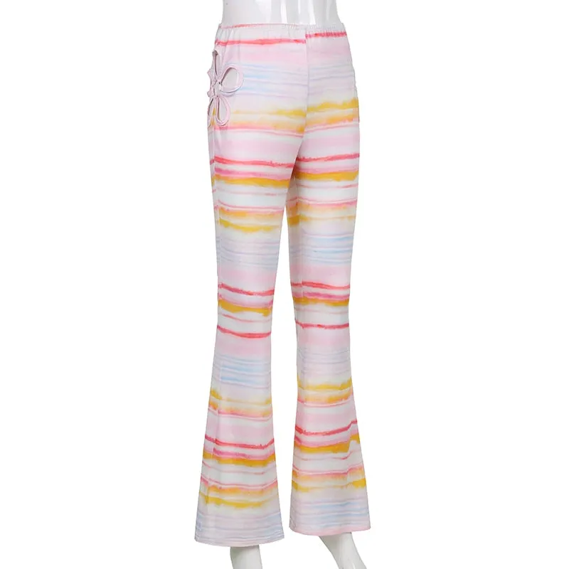 TYE DYE PRINT CROP TOP & PANTS